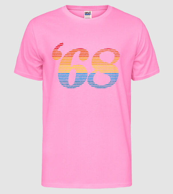 Retro Birthday 1968 model roz neon pe tricou
