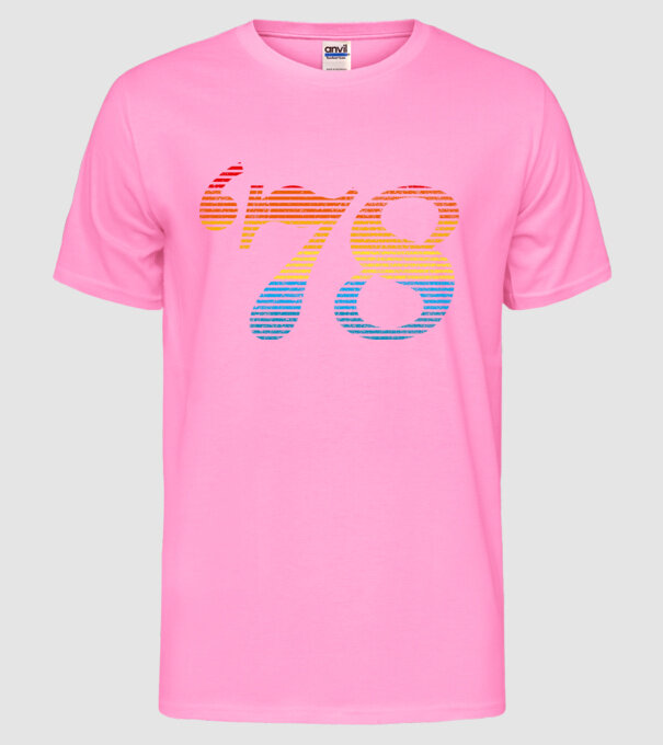 Retro Birthday 1978 model roz neon pe tricou