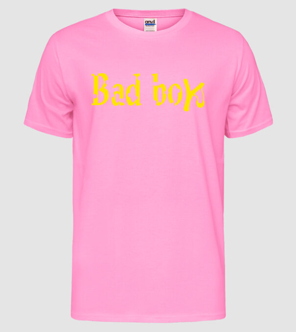 Băieți răi model roz neon pe tricou