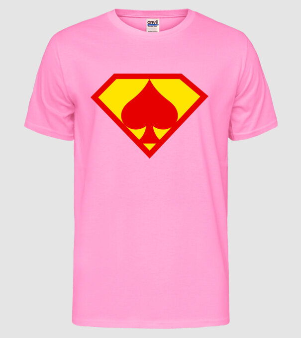 Supersportiv JUCĂTOR DE POKER model roz neon pe tricou