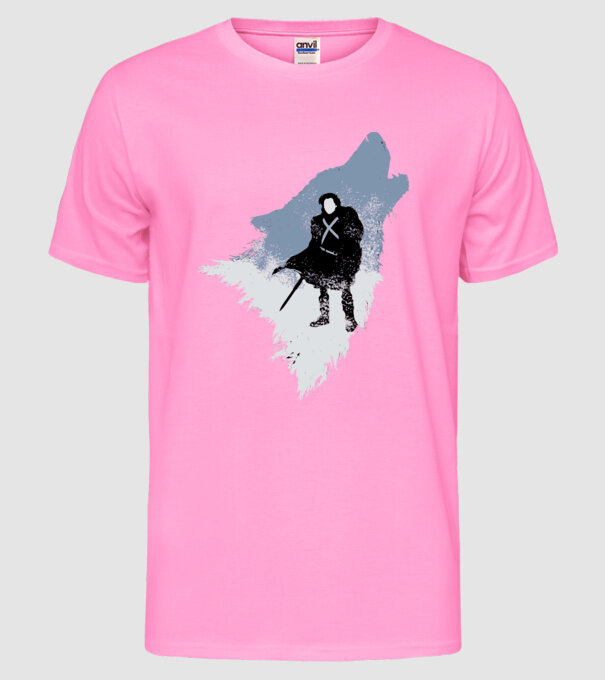 The Wolf model roz neon pe tricou