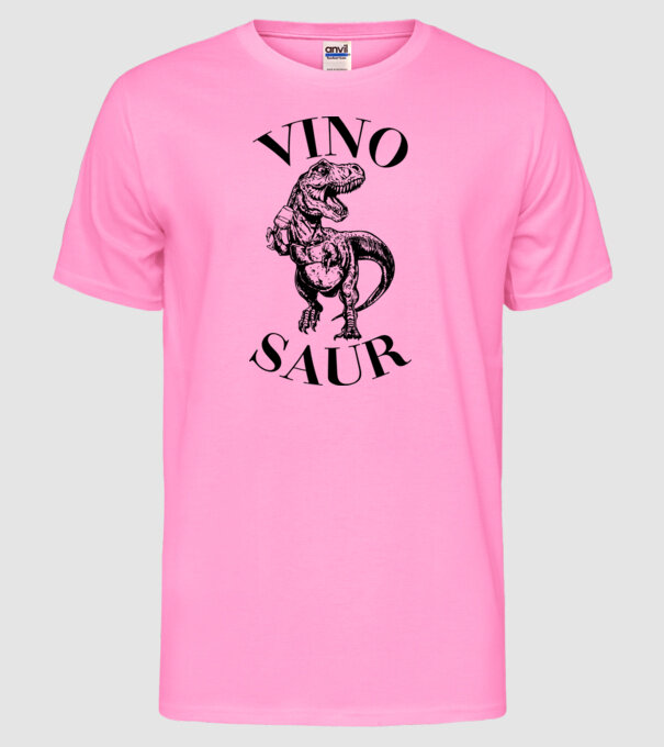Vinosaur model roz neon pe tricou