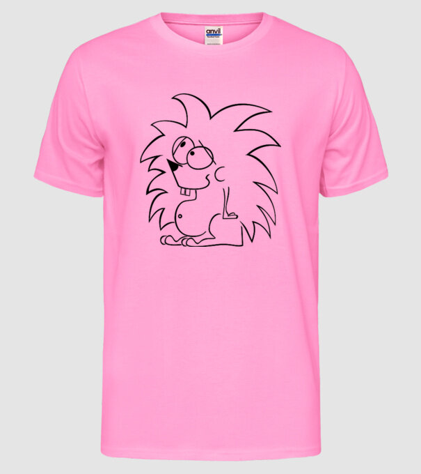 Arici model roz neon pe tricou