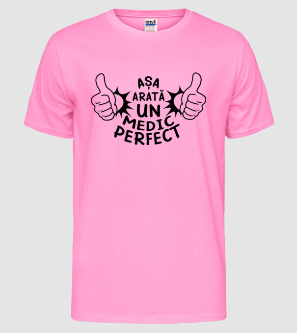Așa arată un MEDIC perfect model roz neon pe tricou
