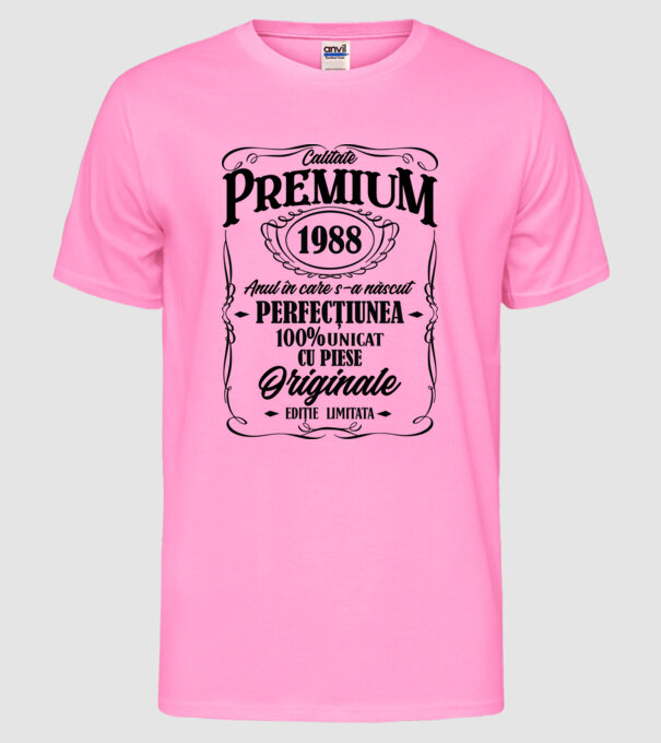 calitate premium -1988 - anul în care s-a născut - perfecțiunea - 100% unicat, cu piese originale, ediție limitată model roz neon pe tricou