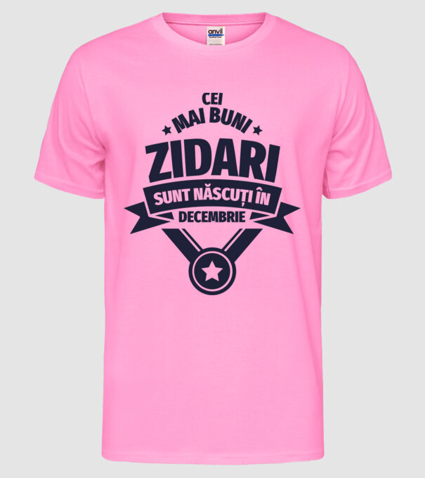 Cei mai buni zidari sunt născuți în Decembrie model roz neon pe tricou