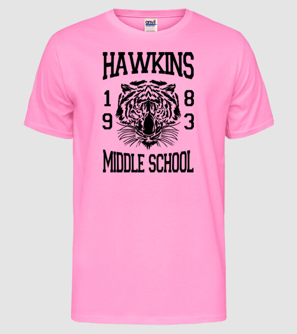hawkins middle school 83 model roz neon pe tricou
