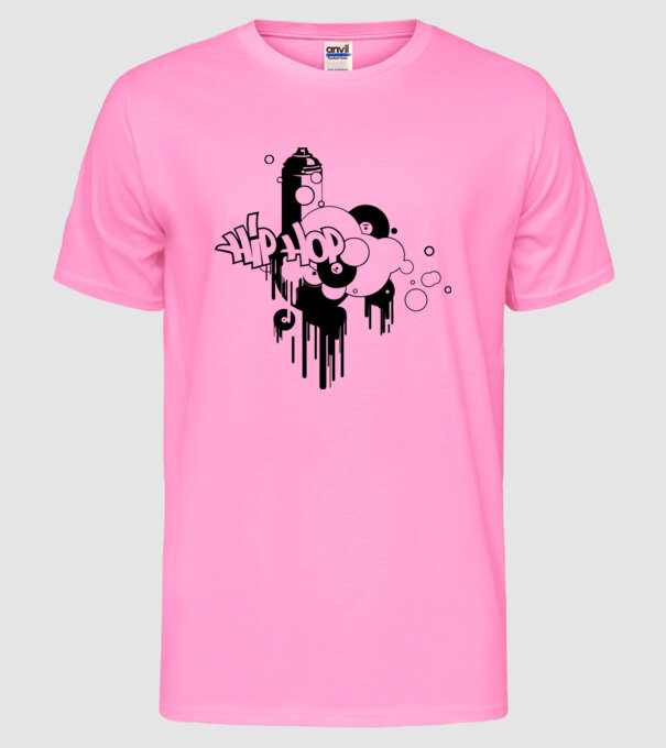 hip hop model roz neon pe tricou