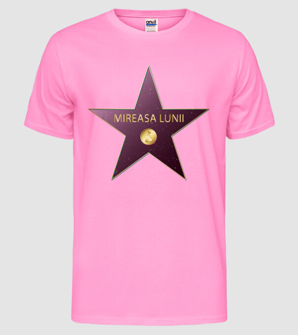 Mireasa lunii model roz neon pe tricou