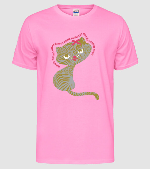 Nimic nu-mi alintă mai mult sufletul decât pisica mea model roz neon pe tricou