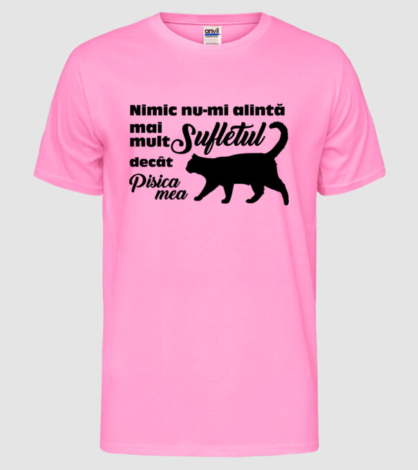 Nimic nu-mi alintă mai mult sufletul decât pisica mea model roz neon pe tricou