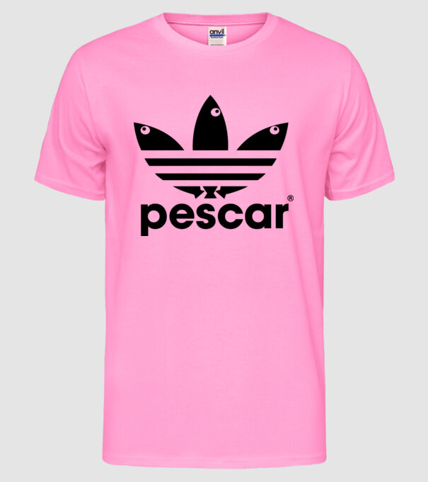 Pescar original model roz neon pe tricou