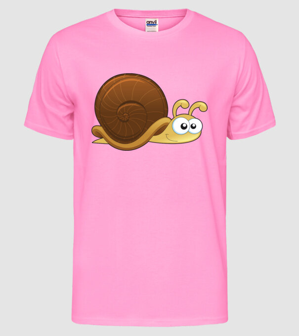 Snail model roz neon pe tricou