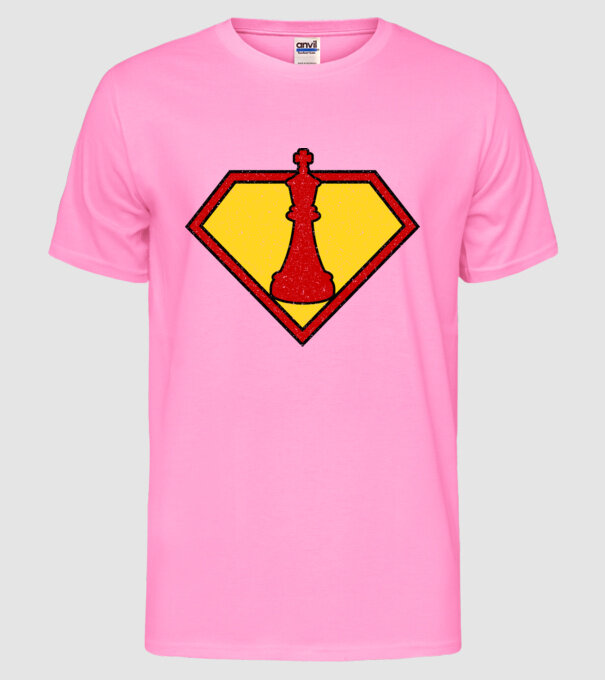 SuperChess rege model roz neon pe tricou