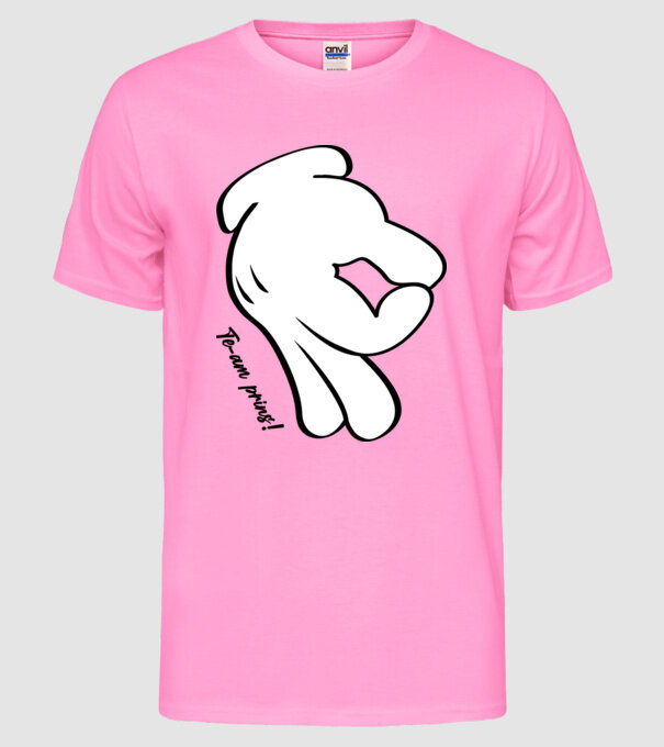 Te-am prins model roz neon pe tricou