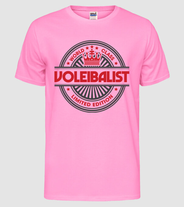 voleibalist model roz neon pe tricou
