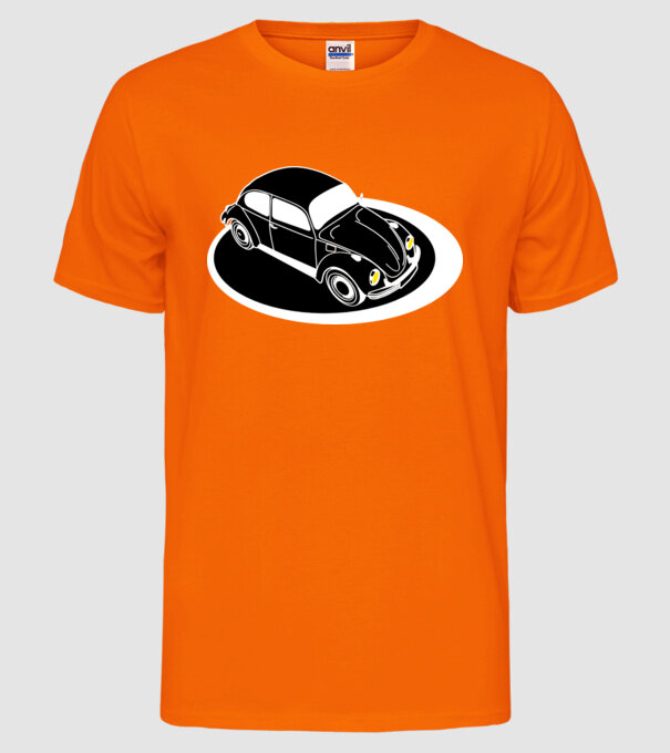 Insectă 3 culori model portocaliu neon pe tricou