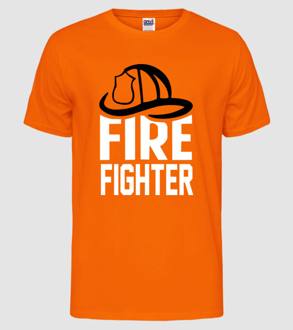 Fire fighter model portocaliu neon pe tricou