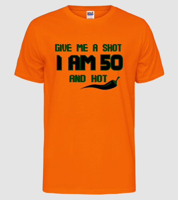 Give me a shot - 60 model portocaliu neon pe tricou
