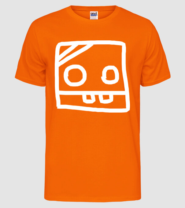 model portocaliu neon pe tricou