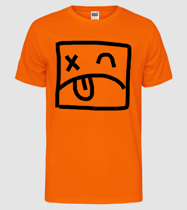model portocaliu neon pe tricou