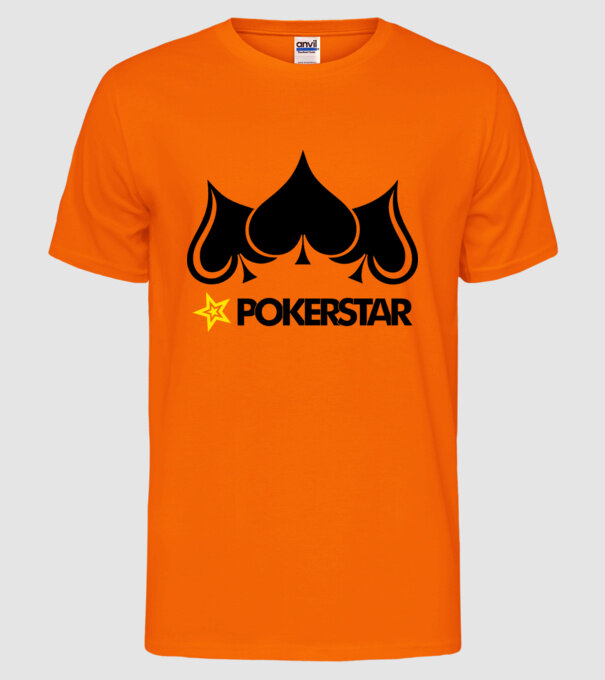 Pokerstar 2 model portocaliu neon pe tricou