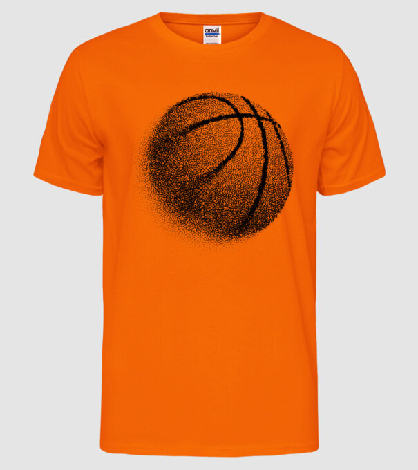 Basketball model portocaliu neon pe tricou