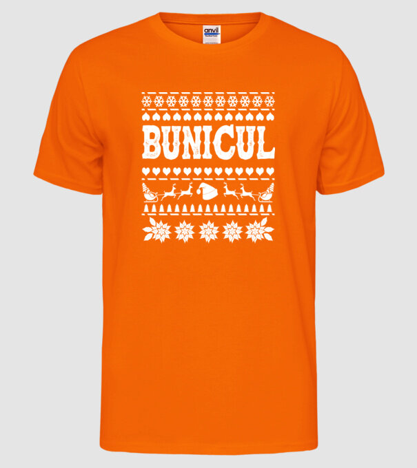 Bunicul model portocaliu neon pe tricou