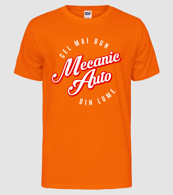Cel mai bun MECANIC AUTO din lume model portocaliu neon pe tricou