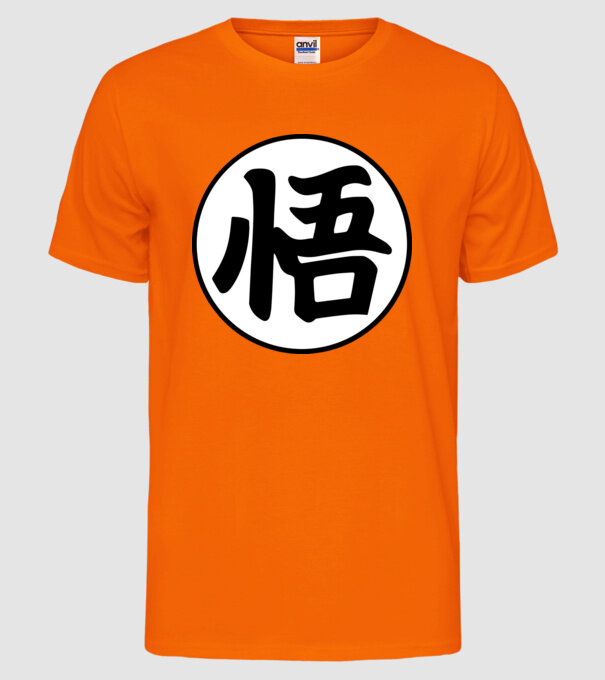 Dragonball logo model portocaliu neon pe tricou