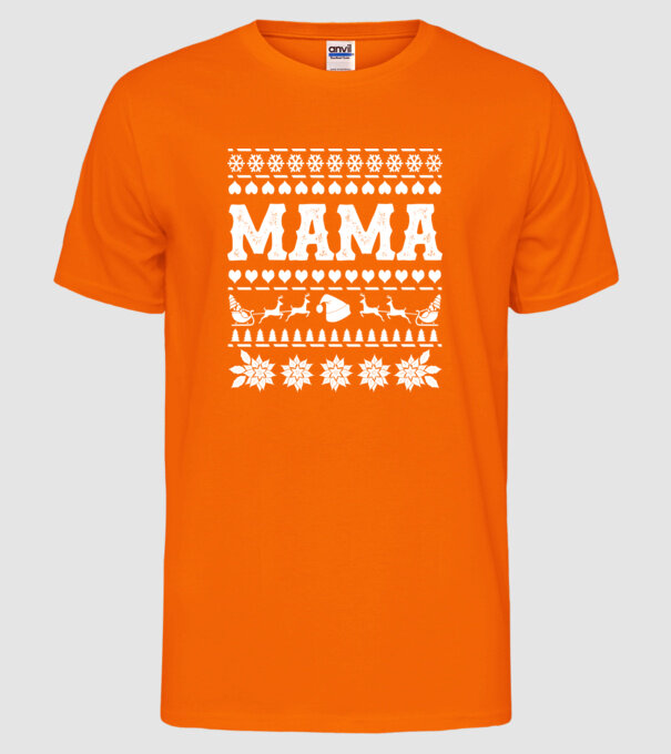 mama model portocaliu neon pe tricou