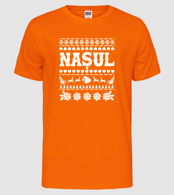 Nașul model portocaliu neon pe tricou