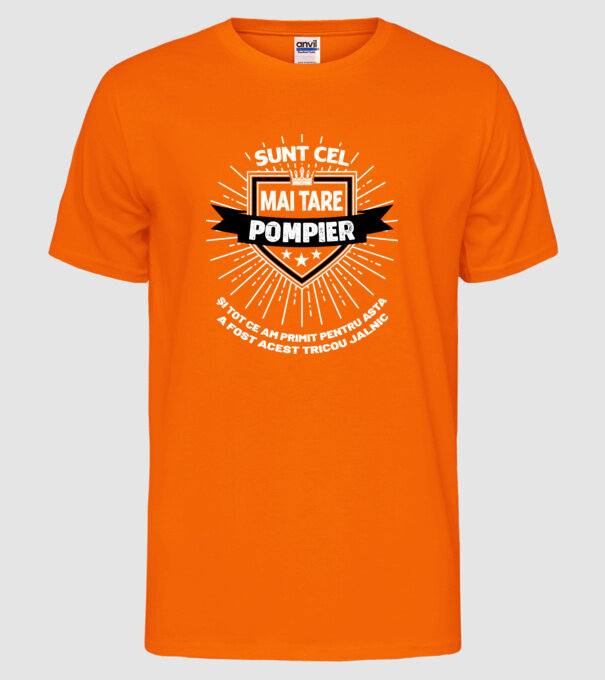 Sunt cel mai tare pompier și tot ce am primit pentru asta a fost acest tricou jalnic model portocaliu neon pe tricou