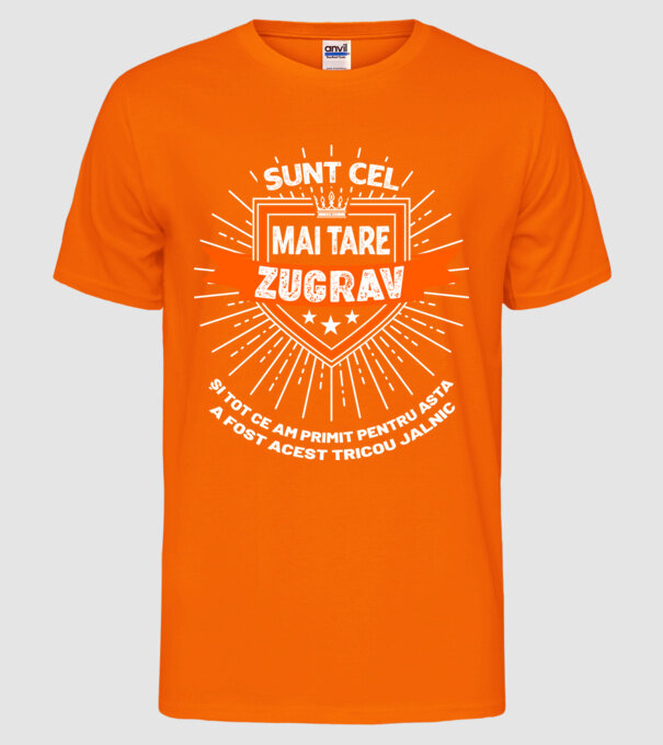 Sunt cel mai tare zugrav și tot ce am primit pentru asta a fost acest tricou jalnic model portocaliu neon pe tricou