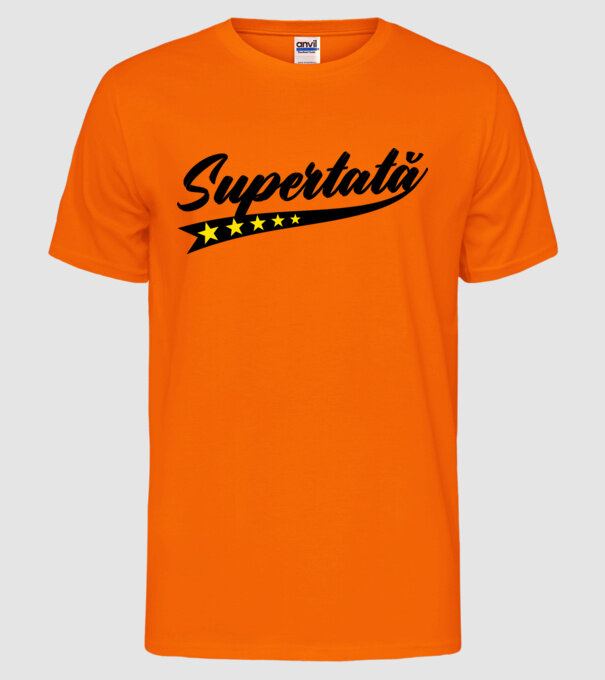 Supertată model portocaliu neon pe tricou