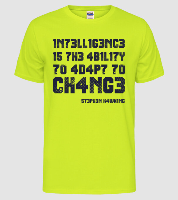 573PH3N H4WK1NG model galben neon pe tricou