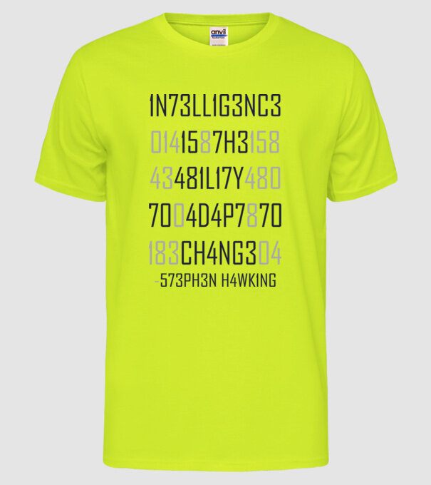 5Z3PH3N H4WK1NG model galben neon pe tricou