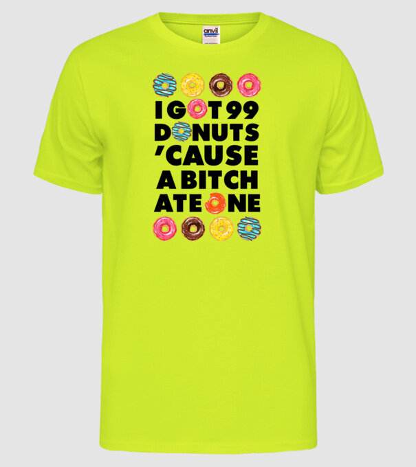 A bitch eat one model galben neon pe tricou