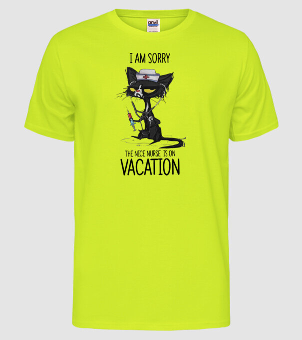 Sora mai drăguță e în vacanță model galben neon pe tricou