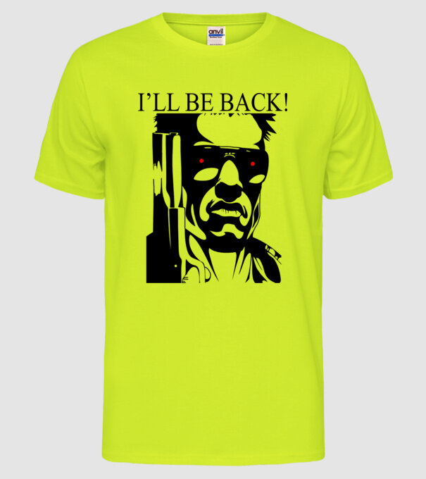 A Terminátor model galben neon pe tricou