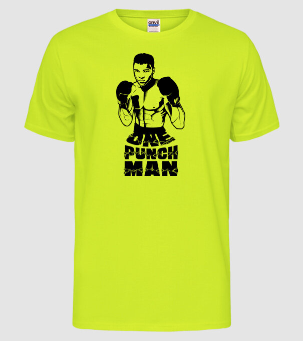 Ali = One punch man model galben neon pe tricou