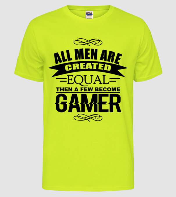 All men are created equal... model galben neon pe tricou