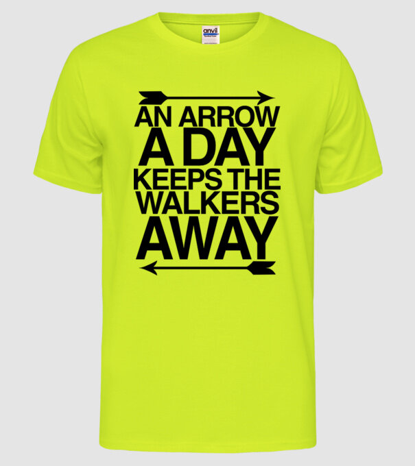 An arrow a day model galben neon pe tricou