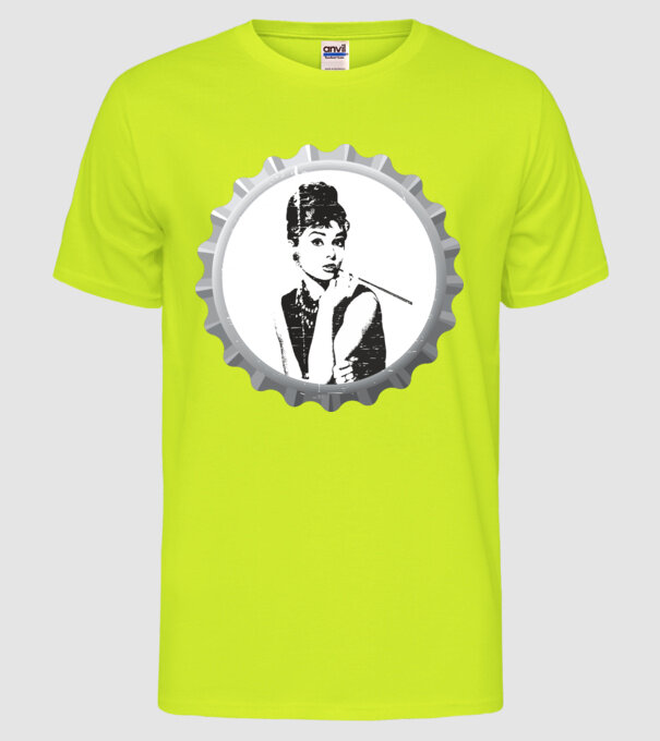 Audrey model galben neon pe tricou