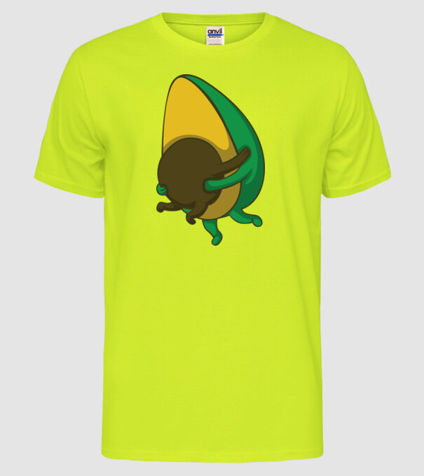 Avocado model galben neon pe tricou