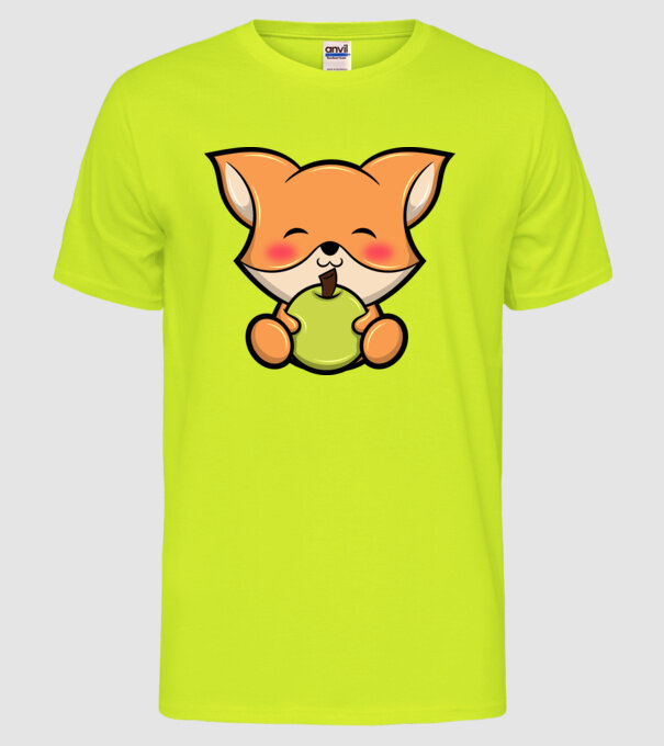 Baby Fox model galben neon pe tricou