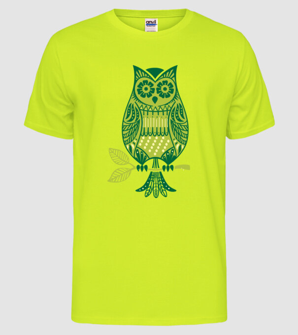 BUFNIȚĂ model galben neon pe tricou