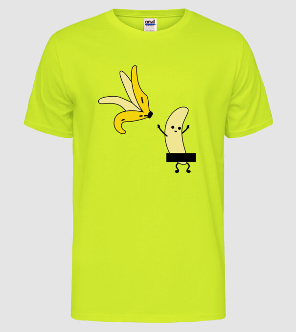 Cuplu Banană băiat model galben neon pe tricou