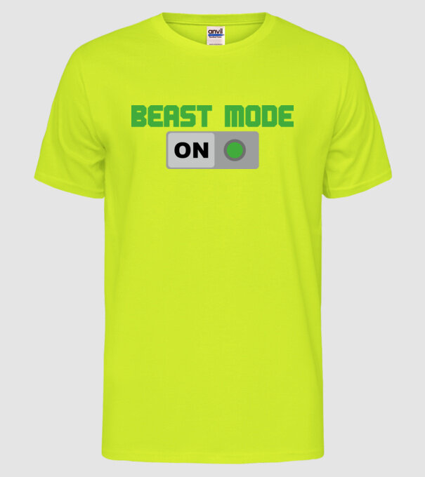 Beastmode model galben neon pe tricou