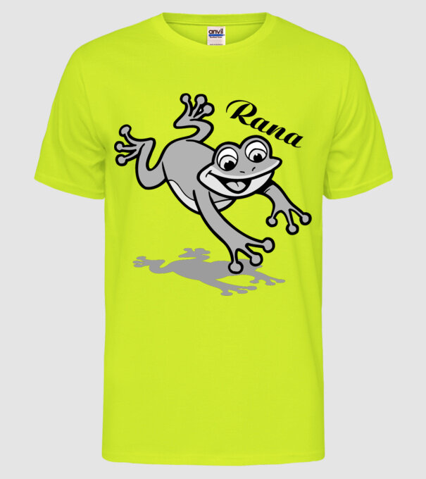 Frog model galben neon pe tricou